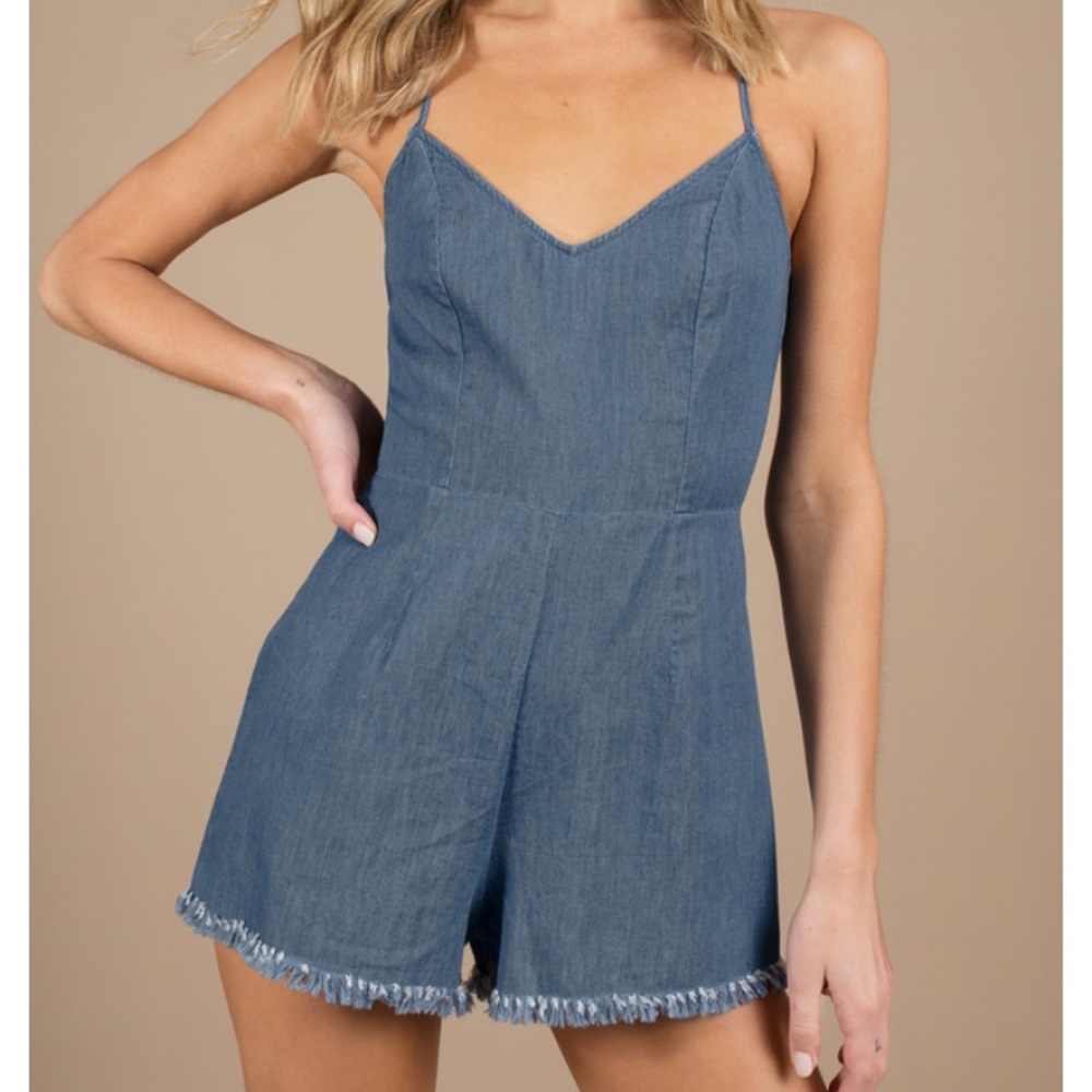 🌈NWT Blue “Denim” Romper from Tobi
